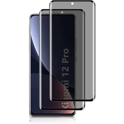 Afbeelding van 2 Pack Anti Spy Screen Protector for Xiaomi 12 Pro Full Privacy Protector, 3D Tempered Glass Film, 9H Hardness Peeping Coverage Scratch