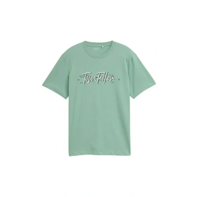 Afbeelding van TOM Tailor MIT LOGO Tshirt print, Heren, Maat: XXL, Dust green