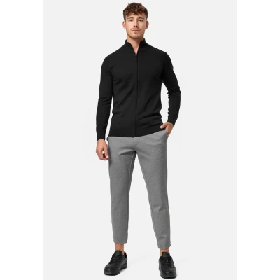 Afbeelding van Indicode Jeans LAU Sweater met rits, Heren, Maat: Small, Black