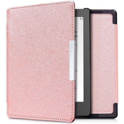 Afbeelding van kwmobile e reader hoesje compatibel met Kobo Aura Edition 1 hoes Ereader case magnetische sluiting In roségoud