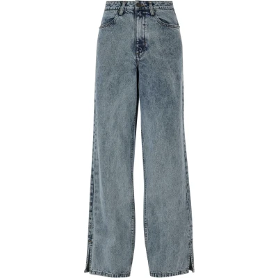 Afbeelding van Urban Classics Flared Jeans, Dames, Maat: 30, Tinted lightblue washed