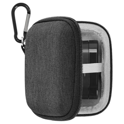 Afbeelding van GEEKRIA Shield Earbuds Case Compatibel met Bowers &amp; Wilkins PI7, PI5 True Wireless Earbud, Vervangende Hard Shell Travel Draagtas Karabijnclip (Grijs)
