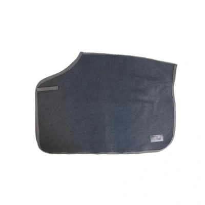 Afbeelding van Uitrijdeken vierkant heavy fleece donkergrijs large