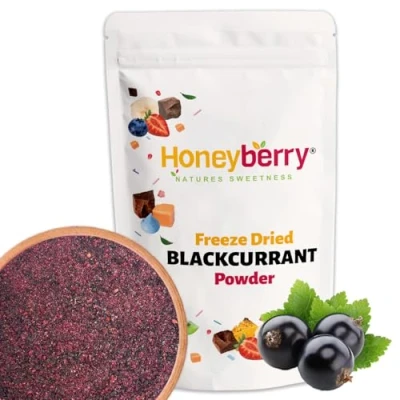 Afbeelding van Gevriesdroogd Zwarte Bessenpoeder 100g Vriesgedroogd Fruitpoeder Gedroogd Bes Poeder voor Bakken, Smoothies en Desserts Natuurlijk Bessen Zonder Toevoegingen of Suikers