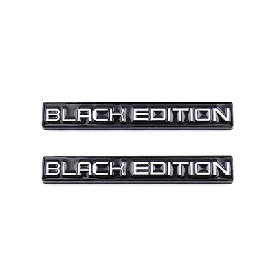 Afbeelding van Black Edition embleem auto badge paneel lichaam zelfklevende sticker voertuig (zwart wit)