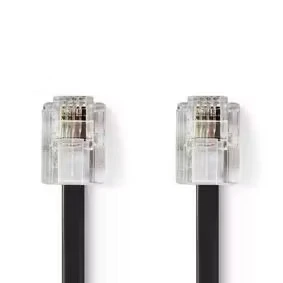 Afbeelding van Telecom RJ11 kabel 10 meter (Zwart)