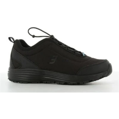 Afbeelding van Safety Jogger Oxypas Maud OB Veterloos Sneaker SlipvastSRA Zwart Maat 38