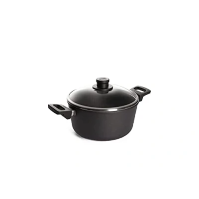 Afbeelding van Woll 124ILL Induction Line gietijzeren pan ø 24 cm, 12 cm hoog, 4,5 liter met 2 zijgrepen inclusief veiligheidsglazen deksel