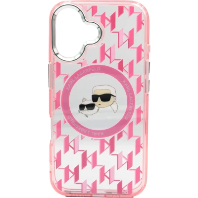 Afbeelding van Karl Lagerfeld iPhone 16 Backcover hoesje Magsafe Roze