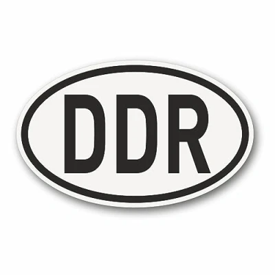 Afbeelding van DDR Kfz730 Magneetlandenkenteken, badge, zwart wit, 145 x 90 mm, gemakkelijk aan te brengen en weer verwijderen, auto, vrachtwagen, camper, bromfiets, auto