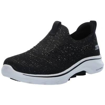 Afbeelding van Skechers Dames Go Walk 7 Bling Sneaker, Zwart, 39.5 EU