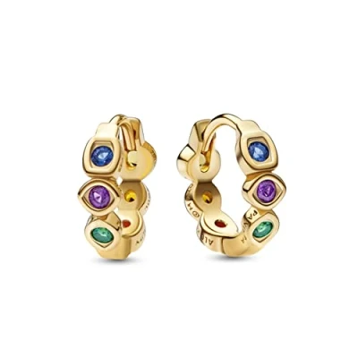 Afbeelding van PANDORA Marvel The Avengers Infinity Steine Ohrringe aus vergoldeter Metalllegierung mit Cubic Zirkonia in der Farbe Gold, X Kollektion, 262567C01