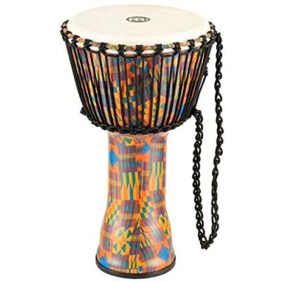 Afbeelding van Meinl PADJ2 M G Rope Tuned Travel Series Kenyan Quilt 10 inch djembe
