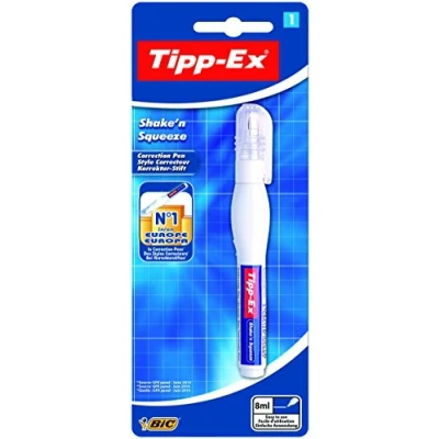 Afbeelding van Tipp Ex Shake’n Squeeze Correctie Pen 8 ml, Pak van 1 Stuk