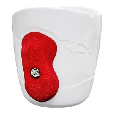 Afbeelding van TWO STONES rotsklimmen mok koffiemok klimmok als cadeau voor klimmers (wit + rood)