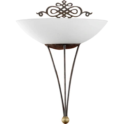 Afbeelding van EGLO Mestre Wandlamp 1 Lichts Antiek Bruin, Goud Wit