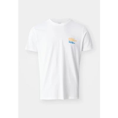 Afbeelding van Lee Medium LOGO TEE Tshirt print, Heren, Maat: Small, Ecru