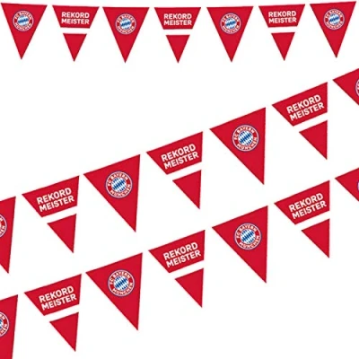 Afbeelding van Amscan Vlaggenlijn Bayern München 4 Meter Pvc Rood