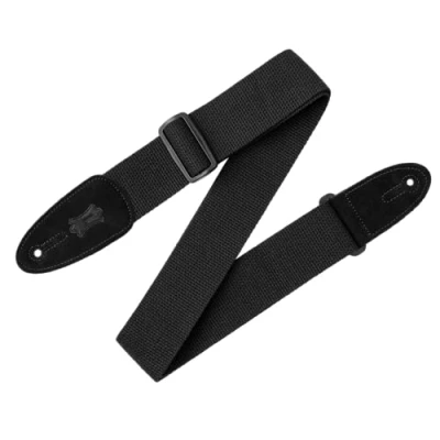 Afbeelding van Levy&#039;s Leathers LeathersMC8 BLK gitaarriem Cotton Colour Suede Ends 2&quot;&quot; Zwart&quot;, zwart, n/a
