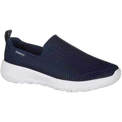 Afbeelding van Skechers Go Walk Joy Slippers voor dames, marineblauw textiel met witte rand, 40,5 EU