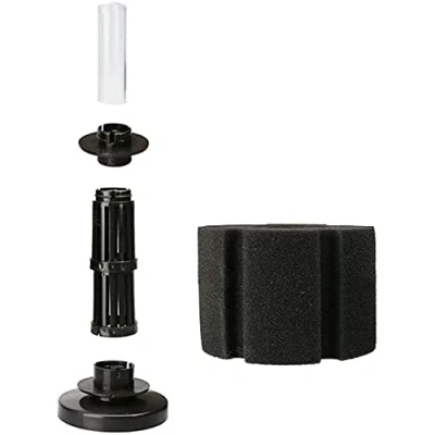 Afbeelding van ANCLLO 2 Stks XY 280 Fish Tank Aquarium Mini Cilinder Zachte Biochemische Spons Filter Zwart