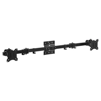 Afbeelding van WALI Dubbele monitor muurbeugel voor 17 tot 38 inch, ultrawide arm 2 monitoren, draaibare, kantelbare computerbeugel met bevestigingsgaten 75 x 75/100 100, (012ARM 38), zwart