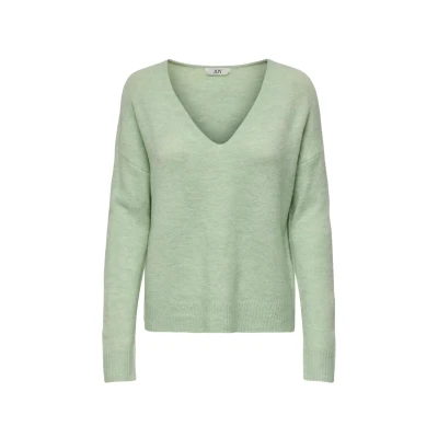 Afbeelding van JdY Jdyelanora L/S V hals trui. KNT Noos, Sea Foam, XXL