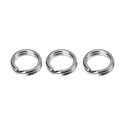 Afbeelding van VGEBY 50 stks/100 stks Split Ringen, RVS Visgerei Aas Dubbele Cirkel Ring Connector (8 # stuks)
