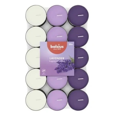 Afbeelding van Bolsius Geurtheelicht 30 stuks per verpakking Lavender