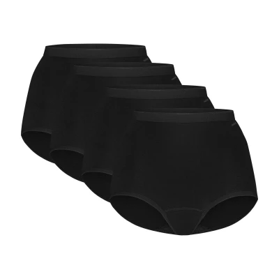 Afbeelding van Ten Cate 4 Pack High Waist dames slip Taille Multipack hoge onderbroeken Katoenen ondergoed XXL Zwart