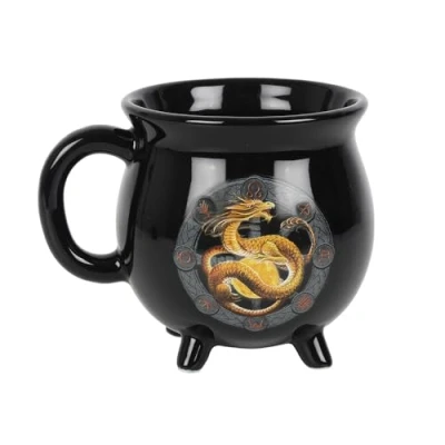 Afbeelding van Anne Stokes Something Different Mok/beker Litha Colour Changing Cauldron Zwart/Multicolours