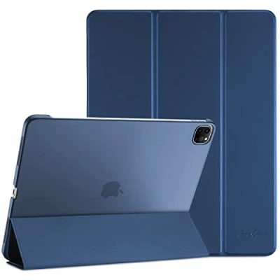 Afbeelding van ProCase beschermhoes voor iPad Pro 11 inch 2022/2021/2020/2018, nieuwe verbeterde hoes zonder zorgen over gebruik, tegen vallen, donkerblauw