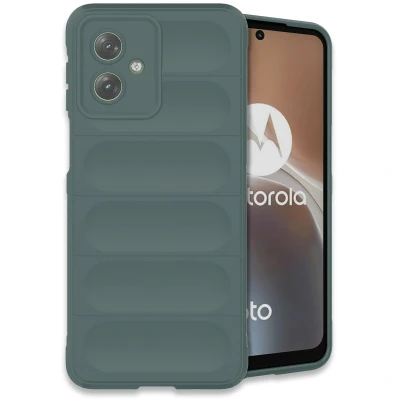 Afbeelding van Motorola Moto G54 Hoesje Siliconen en TPU (zacht) iMoshion Backcover/Softcase Donkergroen Telefoonhoesje