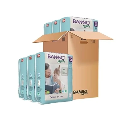 Afbeelding van Bambo Nature Maat 6 Eco luiers (35+ lbs/16+ kg) Pack x 20 stuks per tas