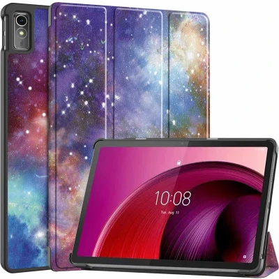 Afbeelding van Lenovo Tab M10 5G Hoes: iMoshion Design Trifold Bookcase Space Kunstleder Tablet Hoezen