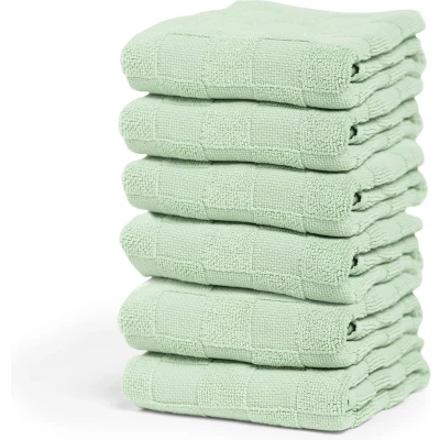 Afbeelding van Keukendoek Cinderella Checkmaid Green (Set van 6)