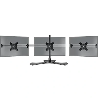Afbeelding van Duronic DM753 Vrijstaande PC Monitor Beugel Aluminium Computer houder met Hoogte Verstelbare Arm voor 3 15 24 LED LCD Schermen VESA 75 100 plaat Televisie TV Beeldscherm Standaard