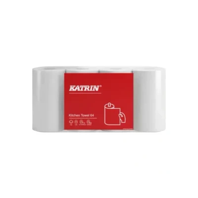 Afbeelding van 8x Keukenrol Katrin 2 laags wit 4 rollen 87075