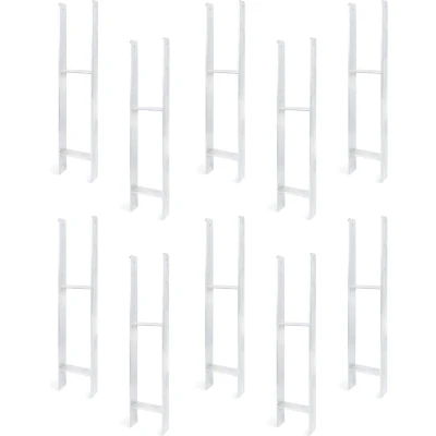 Afbeelding van Alberts 208431 Set van 10 H paaldragers, thermisch verzinkt, lichte breedte 141 mm, totale hoogte 800 materiaaldikte 6 mm