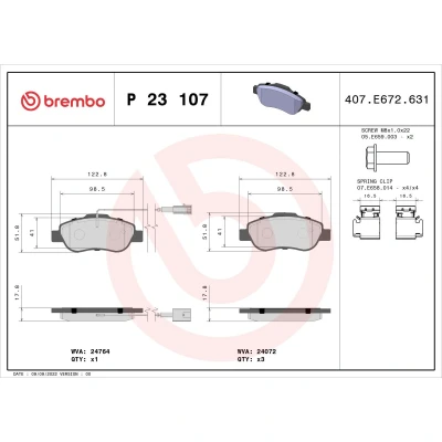 Afbeelding van Brembo Remblokset P 23 107