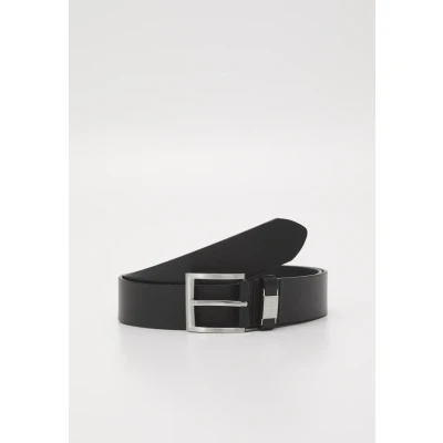Afbeelding van HUGO BOSS heren Riem van leer in de kleur Zwart, maat: 80 cm