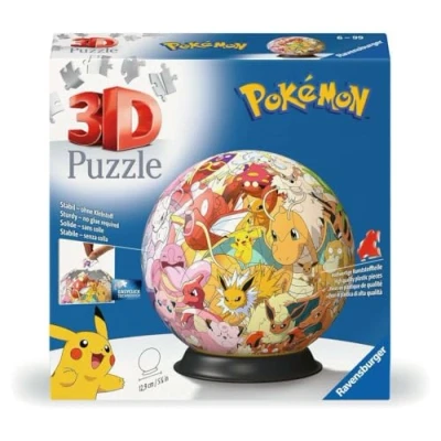 Afbeelding van Ravensburger Puzzle Ball Pokémon Multicharacter 3D Puzzelbal 73 Stukjes
