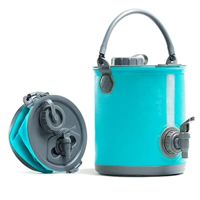 Afbeelding van Colapz 2 in 1 Opvouwbare Waterdispenser 8L Waterkan met Kraantje voor Kamperen Waterkaraf Deksel Jerrycan Watertank Limonadetap Blauw Caravan en Camper 2024
