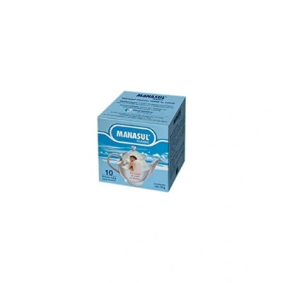Afbeelding van MANASUL Laxative Infusion op basis van Sen, Melissa, Mint, Licorice en Green Anis. Doos met 10 zakjes.