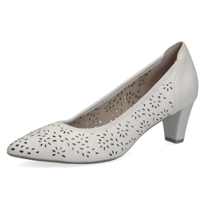 Afbeelding van CAPRICE 9 22533 42 damespumps, witte Nappa, 37 EU, White EU