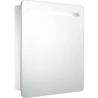 Afbeelding van vidaXL Badkamerkastje met spiegel LED 68x9x80 cm