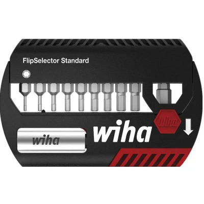 Afbeelding van 10x Wiha Bitset FlipSelector Standard 25 mm zeskant 11 delig 1/4 (3903