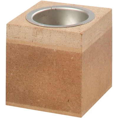 Afbeelding van Waxinelichthouder Creotime 6x6x6cm MDF