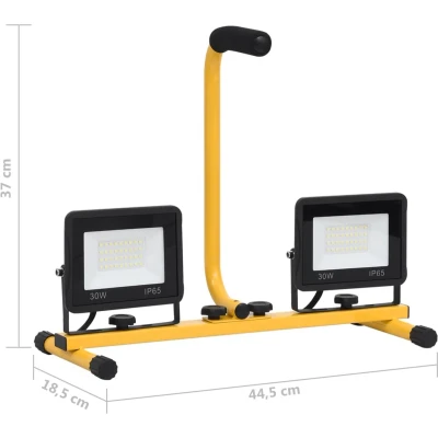 Afbeelding van vidaXL Spotlight met handvat LED 2x30 W warmwit