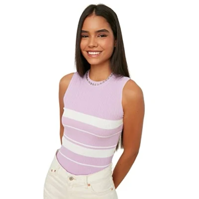 Afbeelding van Trendyol Ecru Gebreide Blouse Met Ronde Hals Twoss21Bz0370